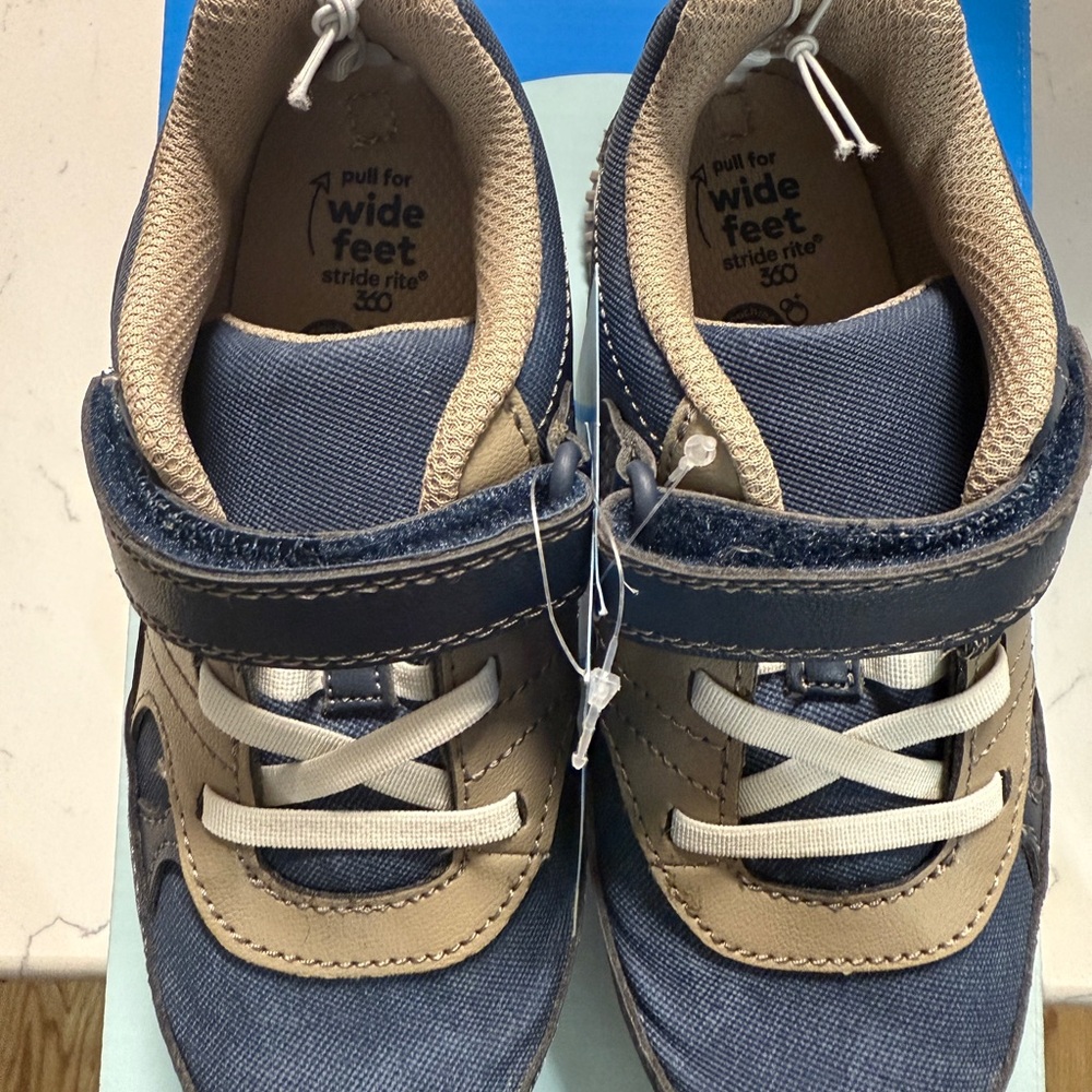 Stride Rite Kids' Blue and Tan Shoes